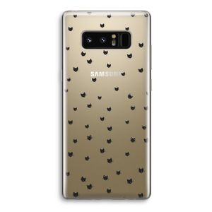 Kleine kattenkopjes: Samsung Galaxy Note 8 Transparant Hoesje