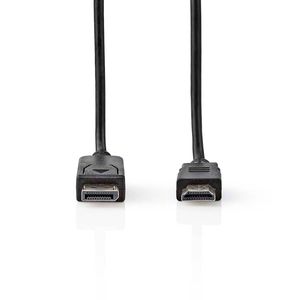 Nedis CCGL37101BK20 video kabel adapter 2 m DisplayPort HDMI Zwart