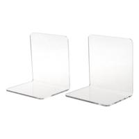 Duidelijk acryl boekensteunen L-vormige bureau Organizer Desktop boekhouder school briefpapier kantoor accessoires