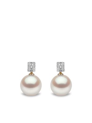 Yoko London boucles d'oreilles en or 18ct serties de diamants et de perles