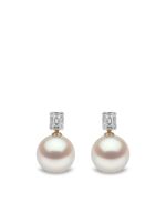 Yoko London boucles d'oreilles en or 18ct serties de diamants et de perles - thumbnail