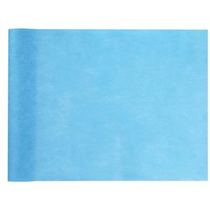 Tafelloper op rol - turquoise blauw - 30 cm x 10 m - non woven polyester