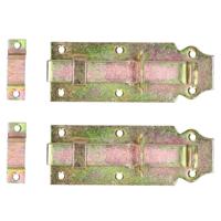 Deltafix schuifslot/hangslotschuif - 2x - 12 x 4.5cm - verzinkt staal - deur - schutting - hek - thumbnail