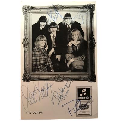The Lords En Pete Townshend Van The Who Gesigneerde Promo Kaart The Lords En Pete Townshend Van The Who Gesigneerde Promo Kaart