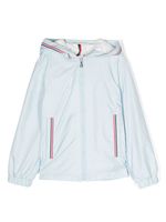 Moncler Enfant logo-patch hooded jacket - Bleu - thumbnail