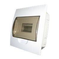SEP -TF8 inbouw 8 module kast 206x221x85mm met klep metalen dinrail kleur wit