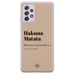 Samsung Galaxy A72 siliconen hoesje - Hakuna matata