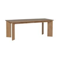 Woood Tablo eettafel rechthoek met afgeronde hoek 180x100 cm Transparant