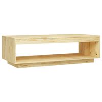 The Living Store Salontafel Grenenhout - 110 x 50 x 33.5 cm - Opbergschap - Modern design