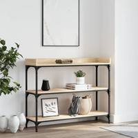 Wandtafel met schappen 100x30x80 cm sonoma eikenkleurig - thumbnail