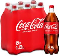 Coca-Cola frisdrank, fles van 1,5 l, pak van 6 stuks