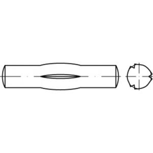 TOOLCRAFT TO-5438181 Geleidepen met middenkerf 10 mm Staal 25 stuk(s)