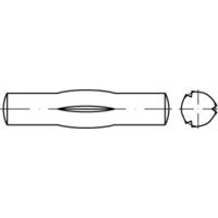 TOOLCRAFT TO-5438181 Geleidepen met middenkerf 10 mm Staal 25 stuk(s)