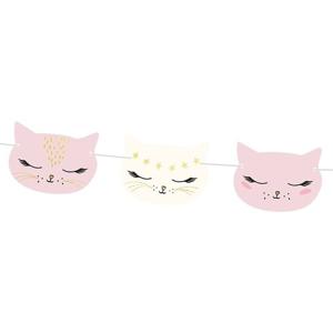 Katten/Poezen thema feest slinger - 1,5 meter- Kinderverjaardag/feestje - Karton
