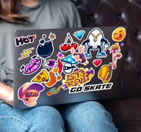 Ontwerpen ingesteld laptop sticker Ontwerpen ingesteld laptop sticker