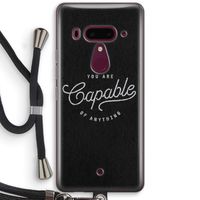 Capable: HTC U12+ Transparant Hoesje met koord