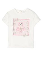 Roberto Cavalli Junior t-shirt en coton à imprimé graphique - Blanc