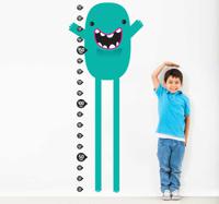 Sticker kinderkamer groeimeter monster