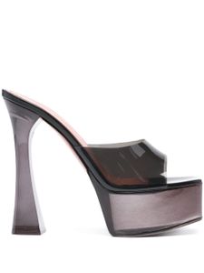 Amina Muaddi mules Dalida Glass à plateforme 125 mm - Noir