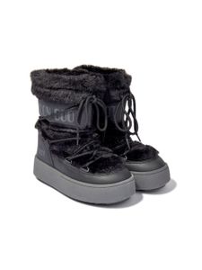 Moon Boot Kids bottes Ltrack Tube en fourrure artificielle - Noir