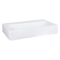 Differnz Flat fontein marmer - 38 x 24 x 8 cm - wit