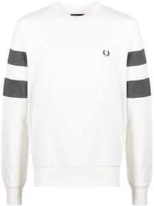 Fred Perry sweat en coton à broderies Ringer - Blanc