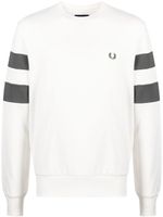 Fred Perry sweat en coton à broderies Ringer - Blanc