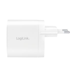 LogiLink PA0283 USB-oplader Binnen, Thuis Aantal uitgangen: 2 x USB-C bus (Power Delivery) USB Power Delivery (USB-PD)