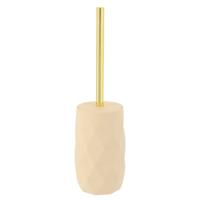 WC/toiletborstel in houder Diamond - beige - kunststof - 8 x 34 cm WC/toiletborstel in houder Diamond - beige - kunststof - 8 x 34 cm