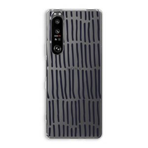Moroccan stripes: Sony Xperia 1 III Transparant Hoesje