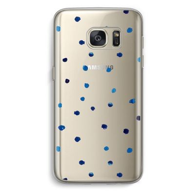 Blauwe stippen: Samsung Galaxy S7 Transparant Hoesje