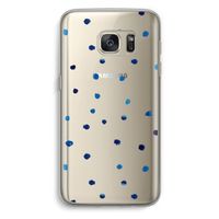 Blauwe stippen: Samsung Galaxy S7 Transparant Hoesje