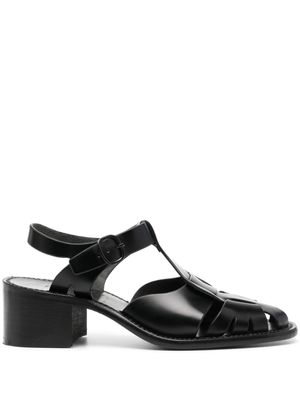 Hereu sandales Pesca en cuir - Noir