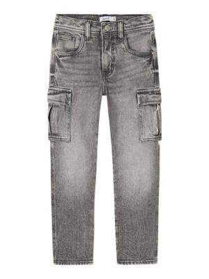 Name it winter cargo jeansbroek jongens - grijs - tapered fit - NkmSilas