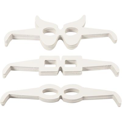 Creativ Company Brillen, h: 4,5-10 cm, l: 32 cm, wit, 160 stuk/ 1 doos