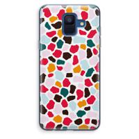 Colored Giraffe: Samsung Galaxy A6 (2018) Transparant Hoesje