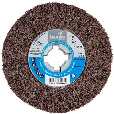 LUKAS-ERZETT A22861001000106 Schuurvlies-lamellenwals LWV universeel 100x100 mm met boring 19 mm korund korrel 180 1 stuk(s)