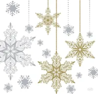 Duni bio dunisoft servet snowstars white 40x40cm wit 12 stuks Duni bio dunisoft servet snowstars white 40x40cm wit 12 stuks