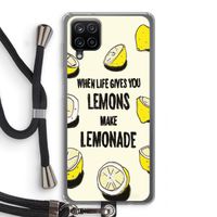 Lemonade: Samsung Galaxy A12 Transparant Hoesje met koord