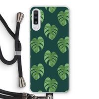 Monstera leaves: Samsung Galaxy A70 Transparant Hoesje met koord