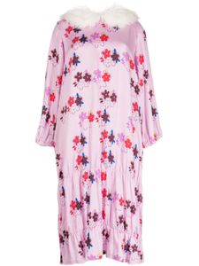 Comme Des Garçons Girl robe fleurie à col claudine - Violet