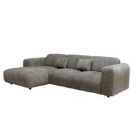 Giga Meubel - Chaise Longue Bank Taupe - Ottomane Links - Dijon