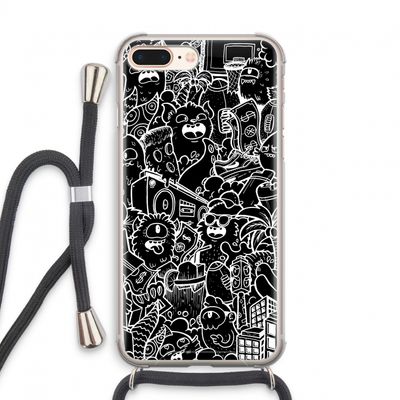 Vexx Black City : iPhone 8 Plus Transparant Hoesje met koord