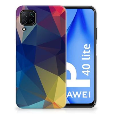 Huawei P40 Lite | TPU Hoesje | Polygon Dark