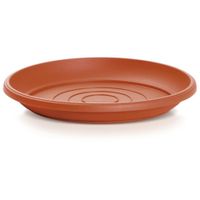 Vogel bad/voederschaal/drinkschaal - terracotta - rond - Dia 21 cm