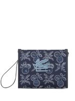 ETRO trousse de toilette en jacquard à logo brodé - Bleu