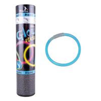 Glow in the dark armbandjes - 100x - blauw - 25 cm - neon glow