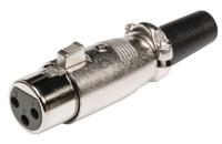 Valueline xlr-3fcl connector xlr 3-pin female metaal zilver