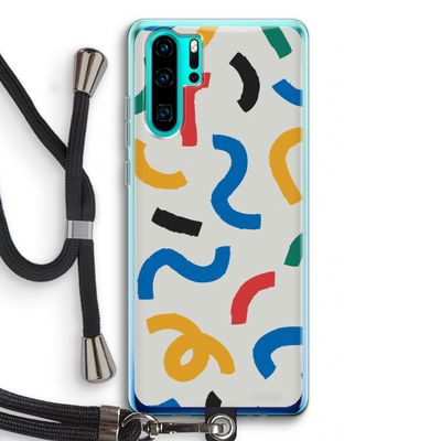Illustratieve pop 2: Huawei P30 Pro Transparant Hoesje met koord