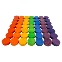 Papoose Toys Papoose Toys Mini Rainbow Concave 3cm/49pc - thumbnail